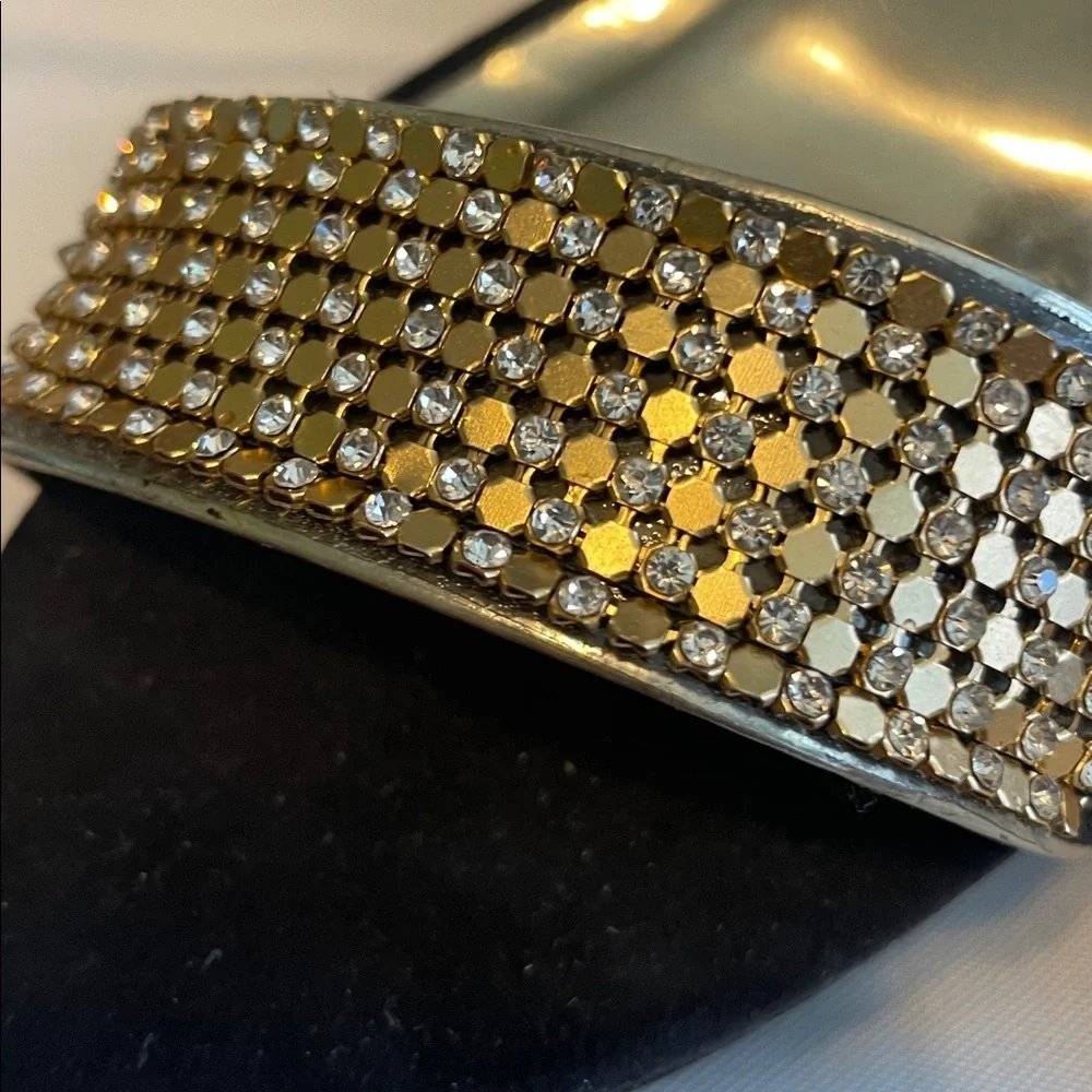 Sbicca Black and Gold Studded Sandals